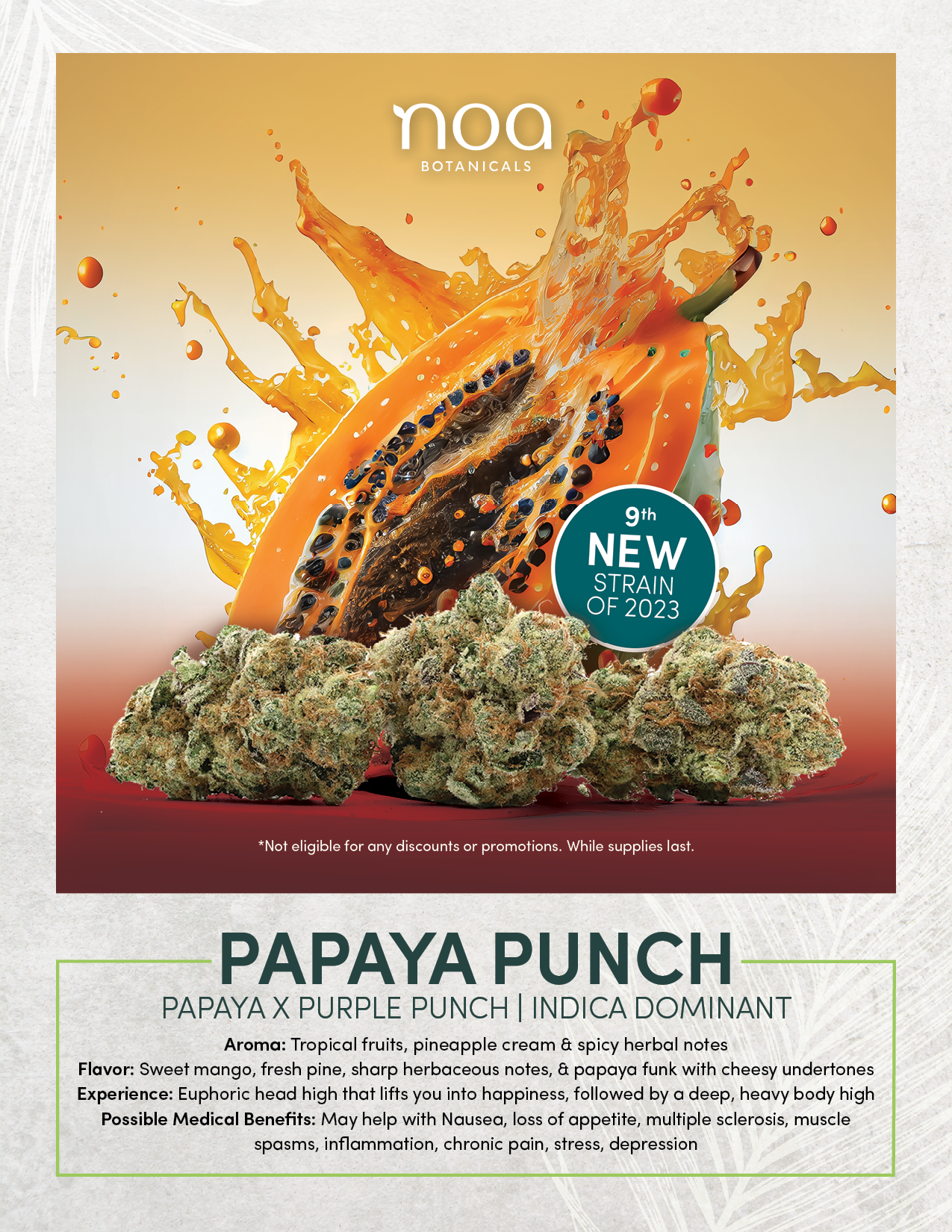 a poster with a picture of papaya punch on it.