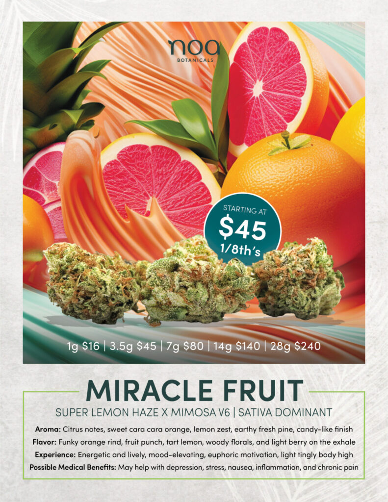 A flyer for miracle fruit.