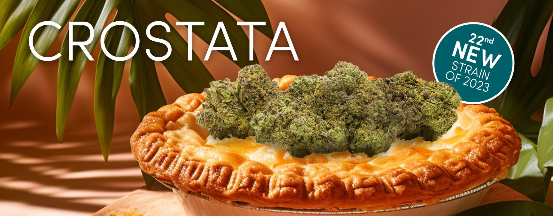 A pie with the word crostata on it.