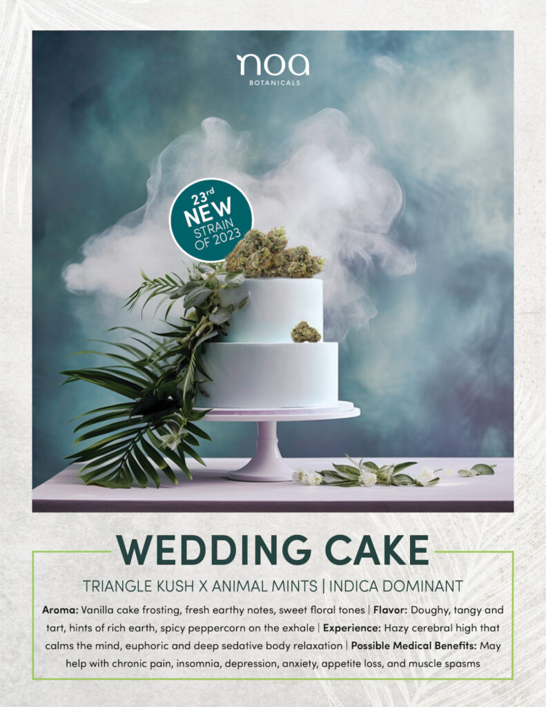 A flyer for a wedding cake.