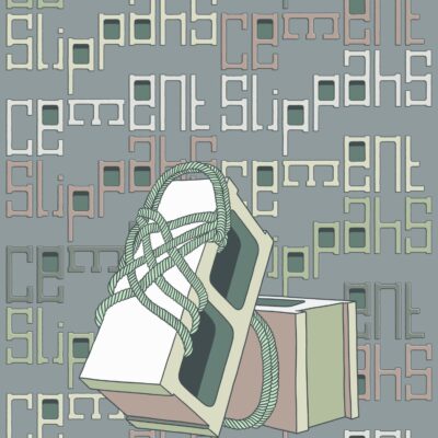Illustration of a pair of cement blocks tied with green rope, set against a patterned background with “cement slippahs” in various sizes and colors—perfect for fans of unique Cannabis Strain Art. Illustration of a pair of cement blocks tied with green rope, set against a patterned background with "cement slippahs" in various sizes and colors—perfect for fans of unique Cannabis Strain Art.
